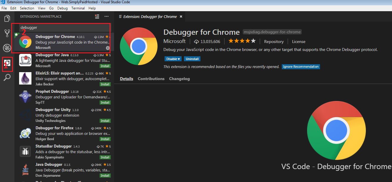 install chrome extension
